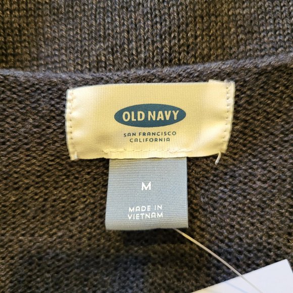 Old Navy Gray V Neck Pullover Sweater, Size Medium, NWT - Picture 5 of 9